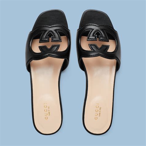 gucci cut out sandals